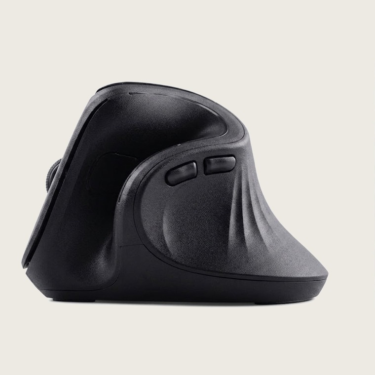 Ratón vertical ergonómico ERGORA — perfil lateral izquierdo